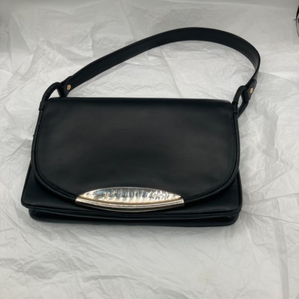 Loewe Hobo vintage Black Shoulder Bag with Silver Detail